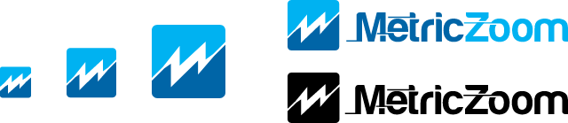 Several Iterations of the MetricZoom Logo.