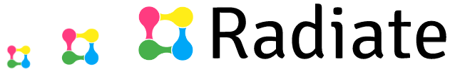 Several Iterations of the Radiate Logo.