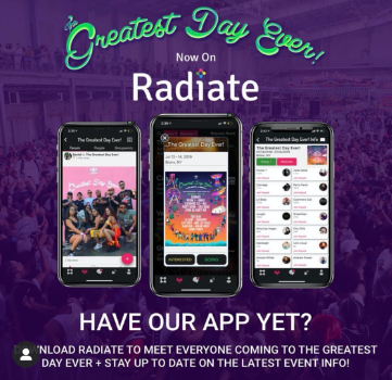 Poster promoting Radiate